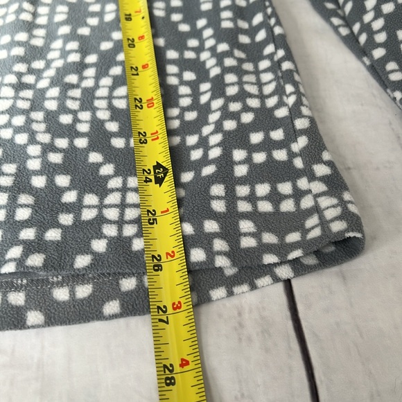 Columbia 1/4 Zip Gray/ White Patterened Lightweight Fleece Shirt - SZ: M - Picture 4 of 7